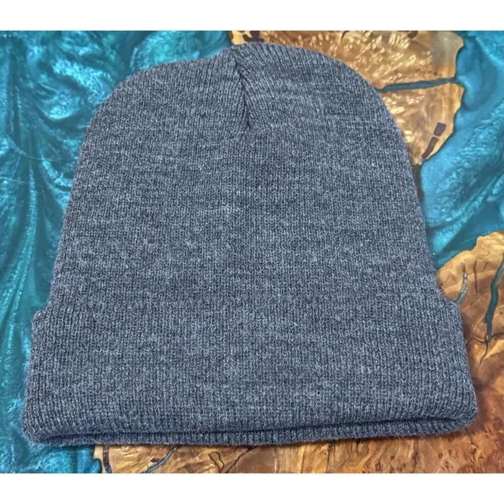 Carhartt Hat Beanie Infant Toddler Gray Knit Cuffed Logo Patch Winter Warm Kids
